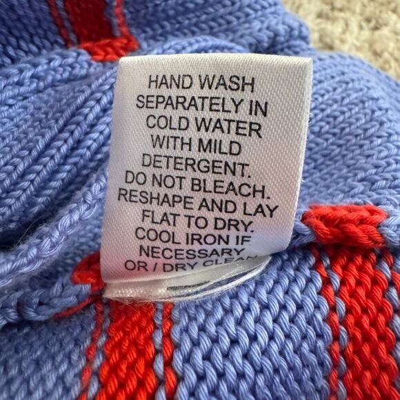 Tuckernuck Starboard Blue Bar Harbor Nautical Striped Long Sleeve Sweater XL - Picture 8 of 9